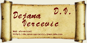 Dejana Verčević vizit kartica